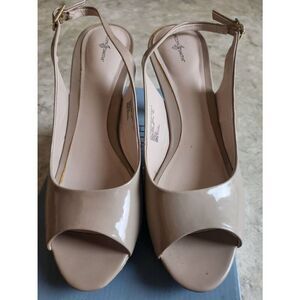 SL Jaclyn Smith nude high heel sandles, vintage SL